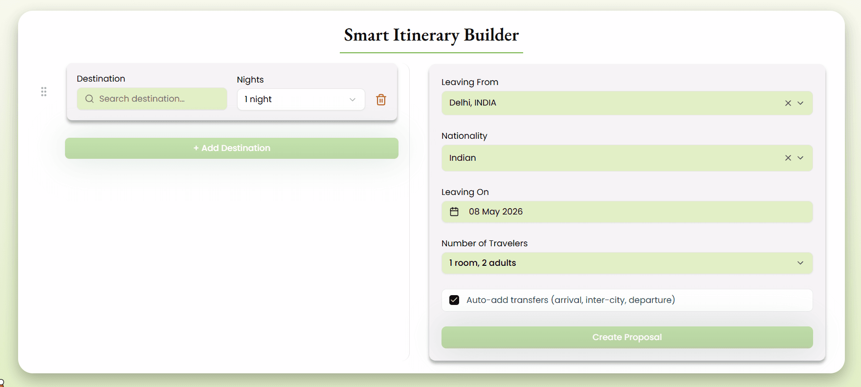 Smart Itinerary Builder